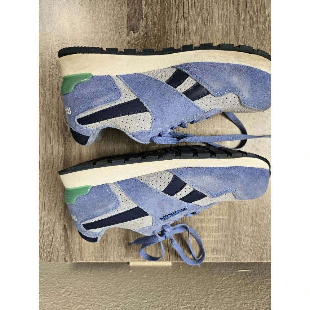 Reebok Harman Work Sneakers Composite Toe RB091 SD10 SR Blue Suede Sz 6.5 – READ
